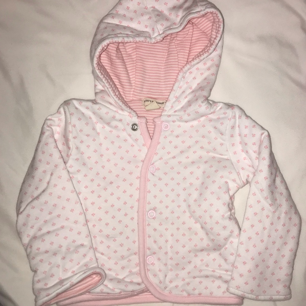 Infant Burt’s Bees Baby button up Hoodie